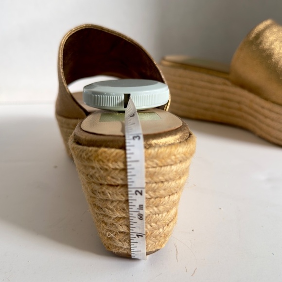 Dolce Vita Layla Espadrille Platform Wedge Sandals Gold Size 6.5 - Picture 6 of 6
